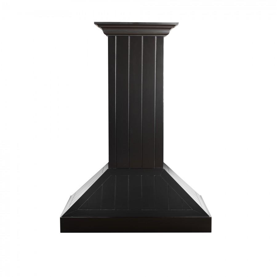 ZLINE Wooden Wall Mount Range Hood in Black - Includes Motor - KPCC
