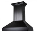 ZLINE Wooden Wall Mount Range Hood in Black - Includes Motor - KPCC