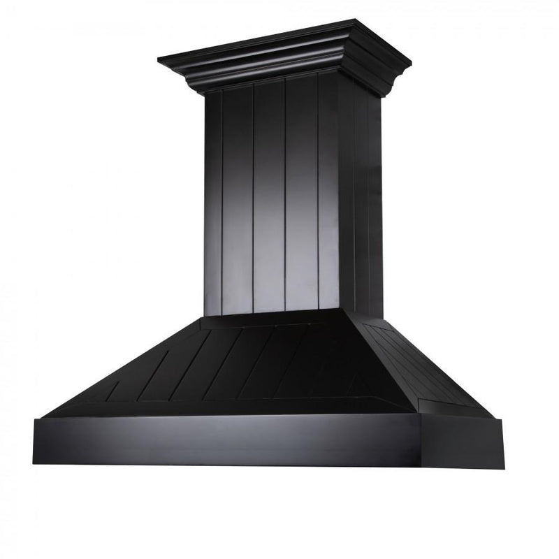 ZLINE Wooden Wall Mount Range Hood in Black - Includes Motor - KPCC