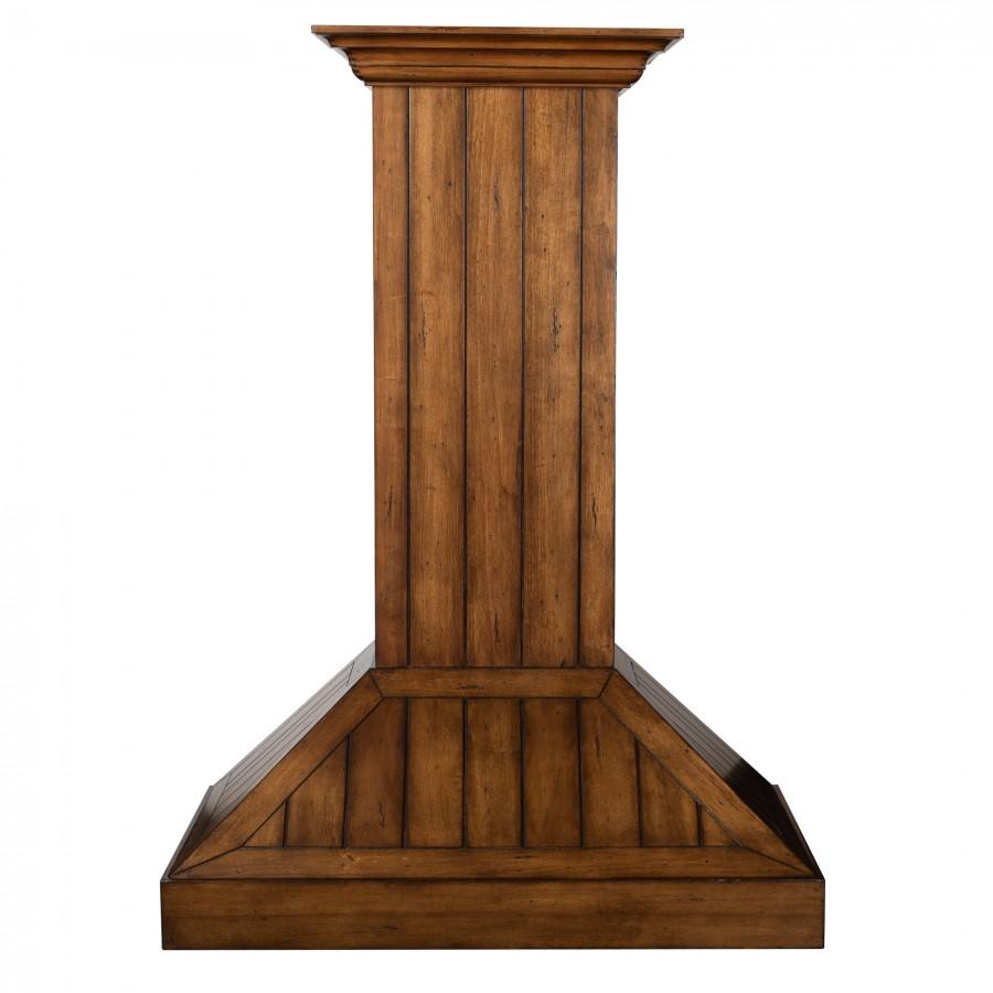 ZLINE Wooden Wall Mount Range Hood in Rustic Light Finish - Includes Motor 