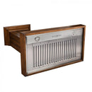 ZLINE Wooden Wall Mount Range Hood in Rustic Light Finish - Includes Motor 
