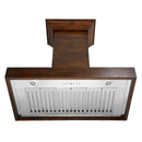 ZLINE Wooden Wall Mount Range Hood in Walnut - Includes Motor - KBRR