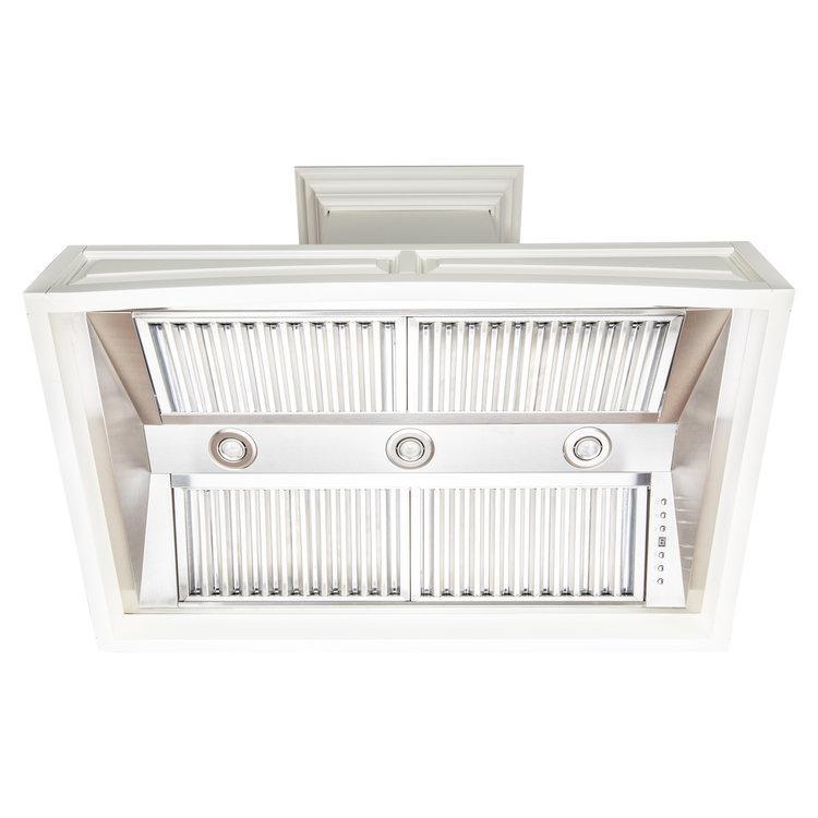 ZLINE Wooden Wall Mount Range Hood in White