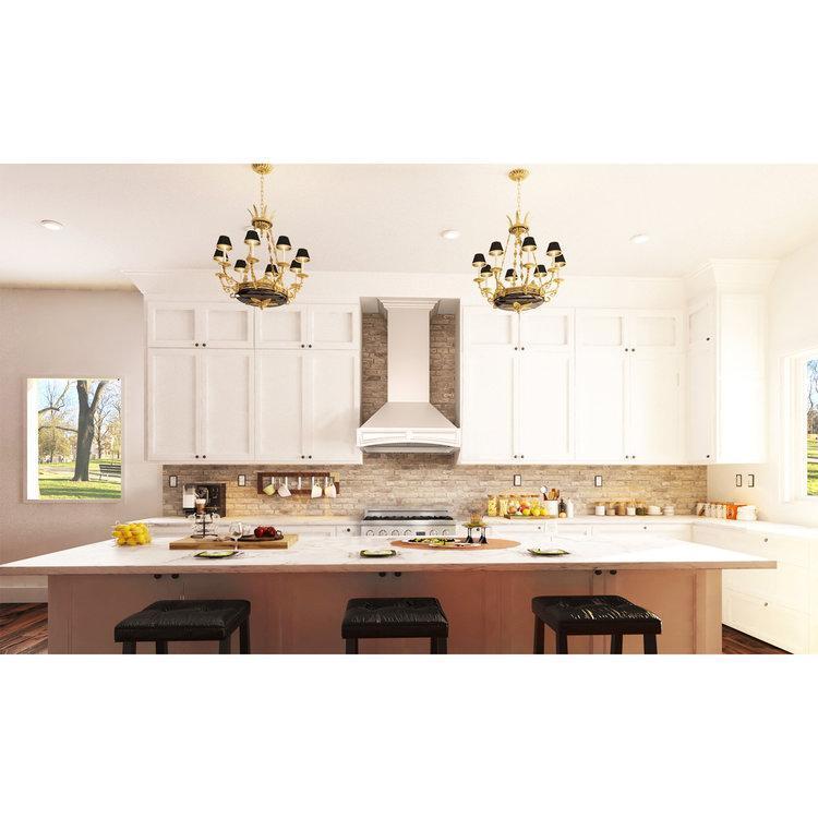 ZLINE Wooden Wall Mount Range Hood in White