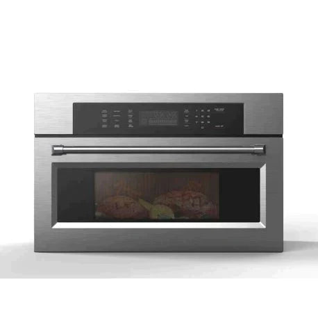 Kucht 5-Piece Appliance Package - 30-Inch Dual Fuel Range, Refrigerator, Wall Mount Hood, Dishwasher, & Microwave Oven in Stainless Steel - MyBBQDirect