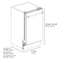 ZLINE Autograph Edition 18” Compact 3rd Rack Top Control Dishwasher in White Matte with Accent Handle, 51dBa (DWVZ-WM-18) - MyBBQDirect
