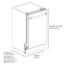 ZLINE Autograph Edition 18” Compact 3rd Rack Top Control Dishwasher in White Matte with Accent Handle, 51dBa (DWVZ-WM-18) - MyBBQDirect