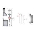 ZLINE 1-36 in. Chimney Extension for 9 ft. to 10 ft. Ceilings (1PCEXT-ALP70WL) - MyBBQDirect