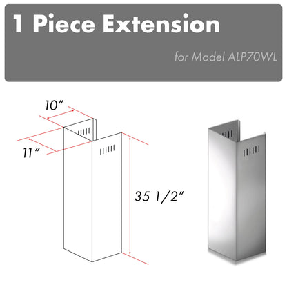 ZLINE 1-36 in. Chimney Extension for 9 ft. to 10 ft. Ceilings (1PCEXT-ALP70WL) - MyBBQDirect