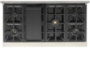 Kucht 48-Inch 6 Burner Gas Rangetop in Stainless Steel with Silver Accents (KFX489T-S)