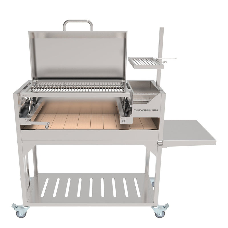 Tagwood BBQ Argentine Santa Maria Wood Fire & Charcoal Grill with Top Lid | BBQ01SS-