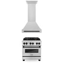 ZLINE 30 in. Autograph Edition Kitchen Package with Stainless Steel Dual Fuel Range and Range Hood with Matte Black Accents (2AKP-RARH30-MB) - MyBBQDirect