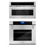 ZLINE Stainless Steel 30 in. Built-in Convection Microwave Oven and 30 in. Single Wall Oven with Self Clean (2KP-MW30-AWS30) - MyBBQDirect