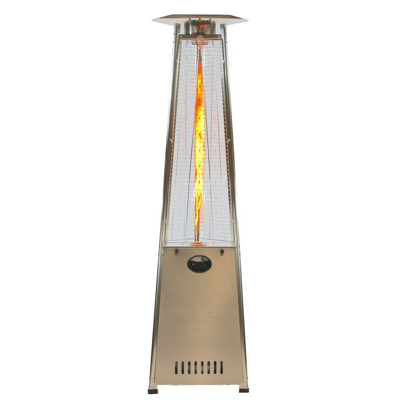 RADtec 93" Pyramid Flame Natural Gas Patio Heater - Stainless Steel Finish