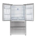 Forno 5-Piece Appliance Package - 30-Inch Gas Range, Refrigerator, Wall Mount Hood with Backsplash, Microwave Oven, & 3-Rack Dishwasher in Stainless Steel