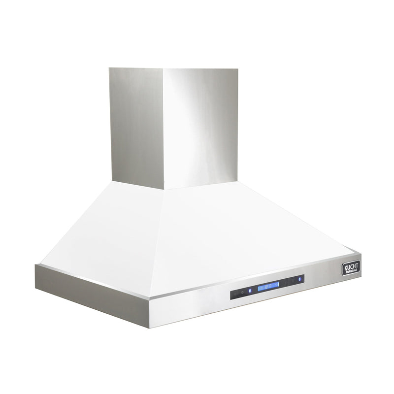 Kucht 36-Inch Wall Mounted Hood 900 CFM in White KRH3615A-W)