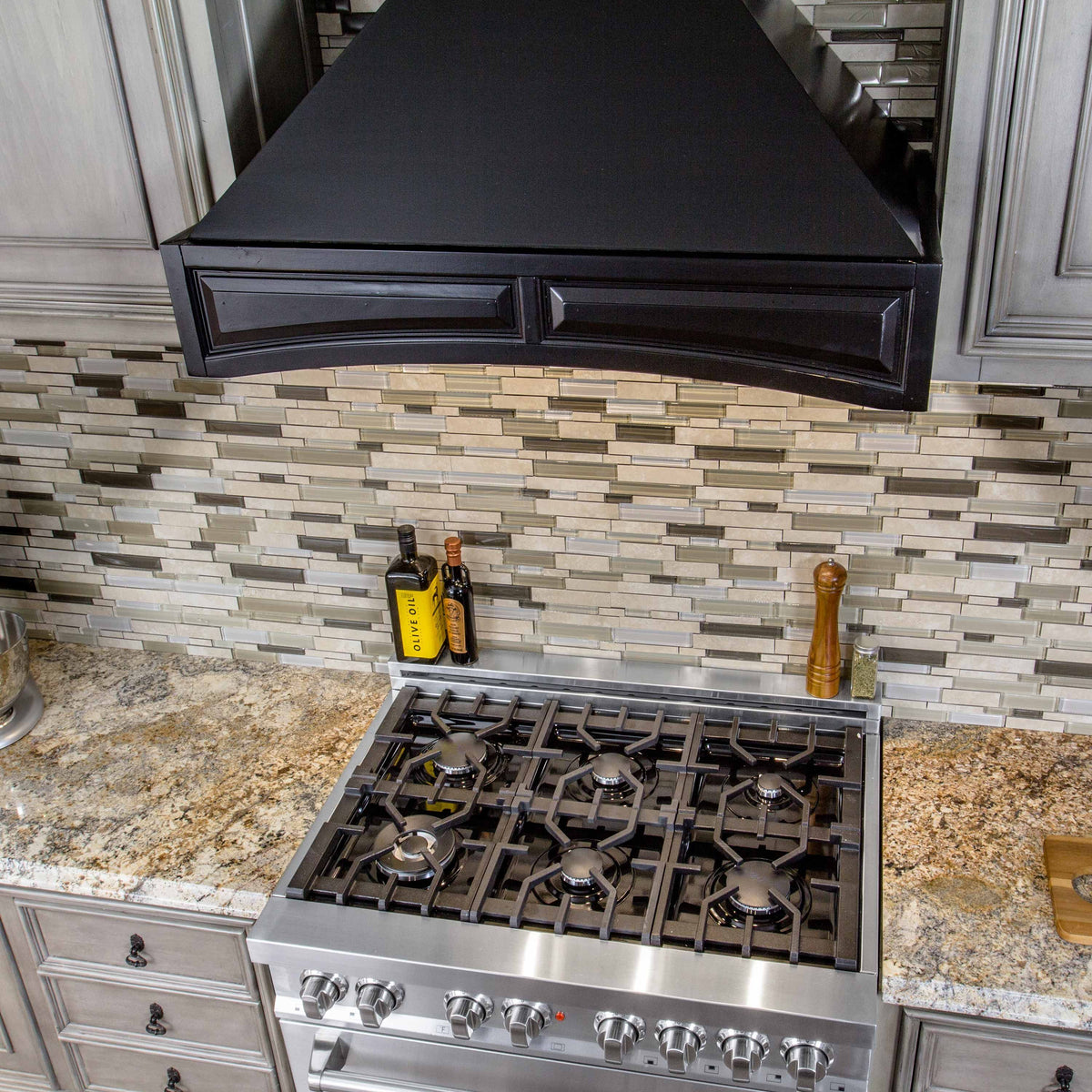 ZLINE Wooden Wall Mount Range Hood In Black - Includes Remote Blower Motor (321CC-RS/RD) - MyBBQDirect