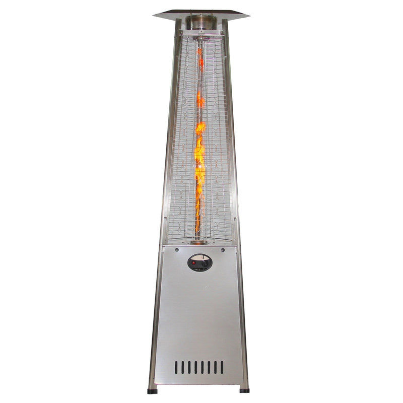 RADtec 93" Pyramid Flame Natural Gas Patio Heater - Stainless Steel Finish