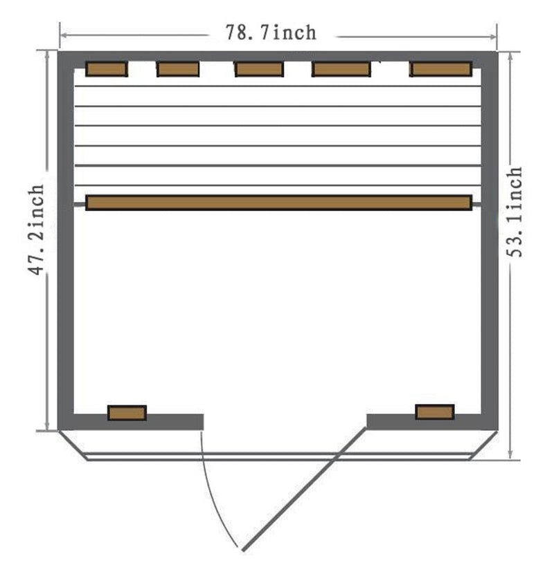 SunRay 4 Person Outdoor Sauna w/Ceramic Heaters - HL400D Cayenne