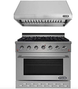 NXR 36 in. Natural Gas Range and Under Cabinet Range Hood Package, SC3611RHBD - MyBBQDirect