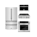 ZLINE Kitchen Package with Refrigeration, 30 in. Stainless Steel Rangetop, 30 in. Single Wall Oven, 30 in. Microwave Oven (4KPR-RT30-MWAWS) - MyBBQDirect