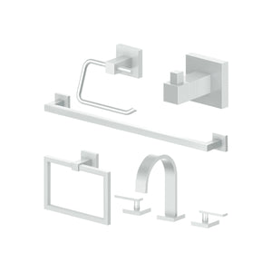 ZLINE Bliss Bathroom Package with Faucet, Towel Rail, Hook, Ring and Toilet Paper Holder with Color Options (5BP-BLSACCF) - MyBBQDirect