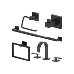 ZLINE Bliss Bathroom Package with Faucet, Towel Rail, Hook, Ring and Toilet Paper Holder with Color Options (5BP-BLSACCF) - MyBBQDirect