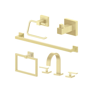 ZLINE Bliss Bathroom Package with Faucet, Towel Rail, Hook, Ring and Toilet Paper Holder with Color Options (5BP-BLSACCF) - MyBBQDirect