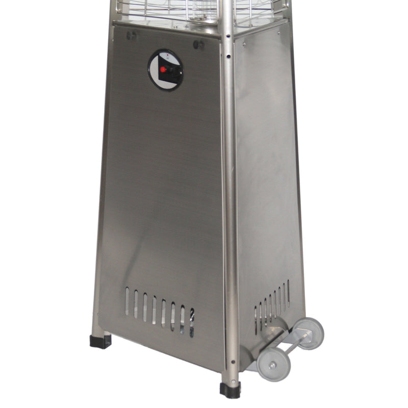 RADtec 93" Pyramid Flame Natural Gas Patio Heater - Stainless Steel Finish