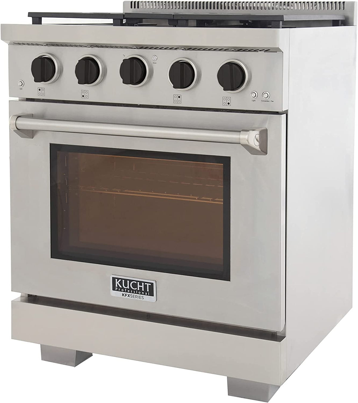 Kucht 30-Inch Gas Range in Stainless Steel with Black Knob (KFX300-K) - MyBBQDirect