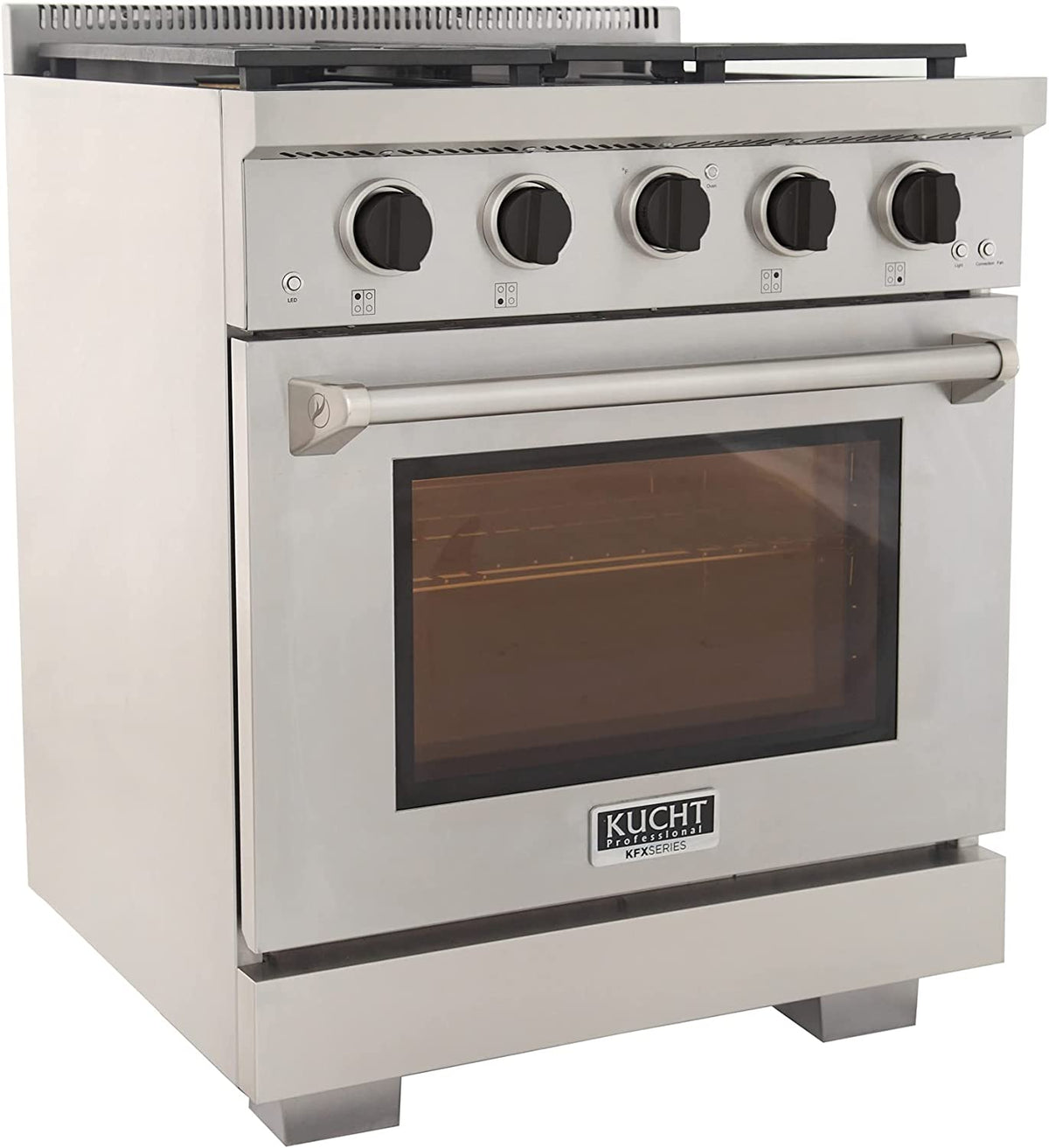 Kucht 30-Inch Gas Range in Stainless Steel with Black Knob (KFX300-K) - MyBBQDirect