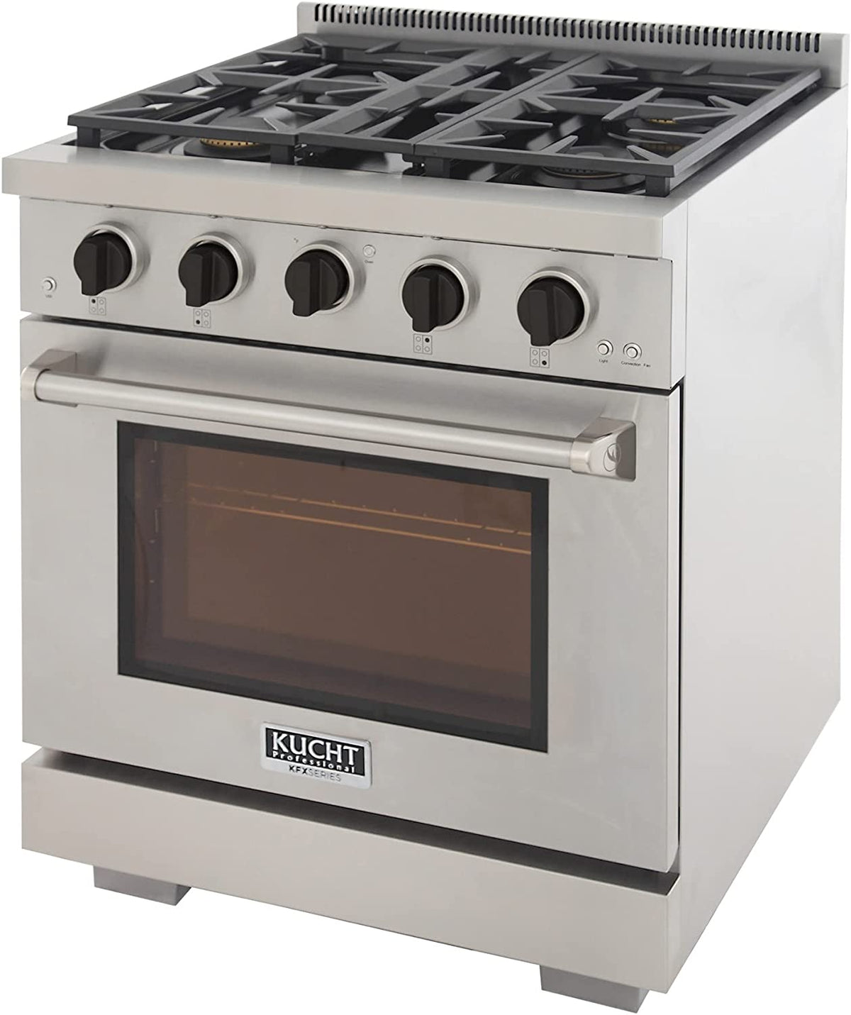 Kucht 30-Inch Gas Range in Stainless Steel with Black Knob (KFX300-K) - MyBBQDirect