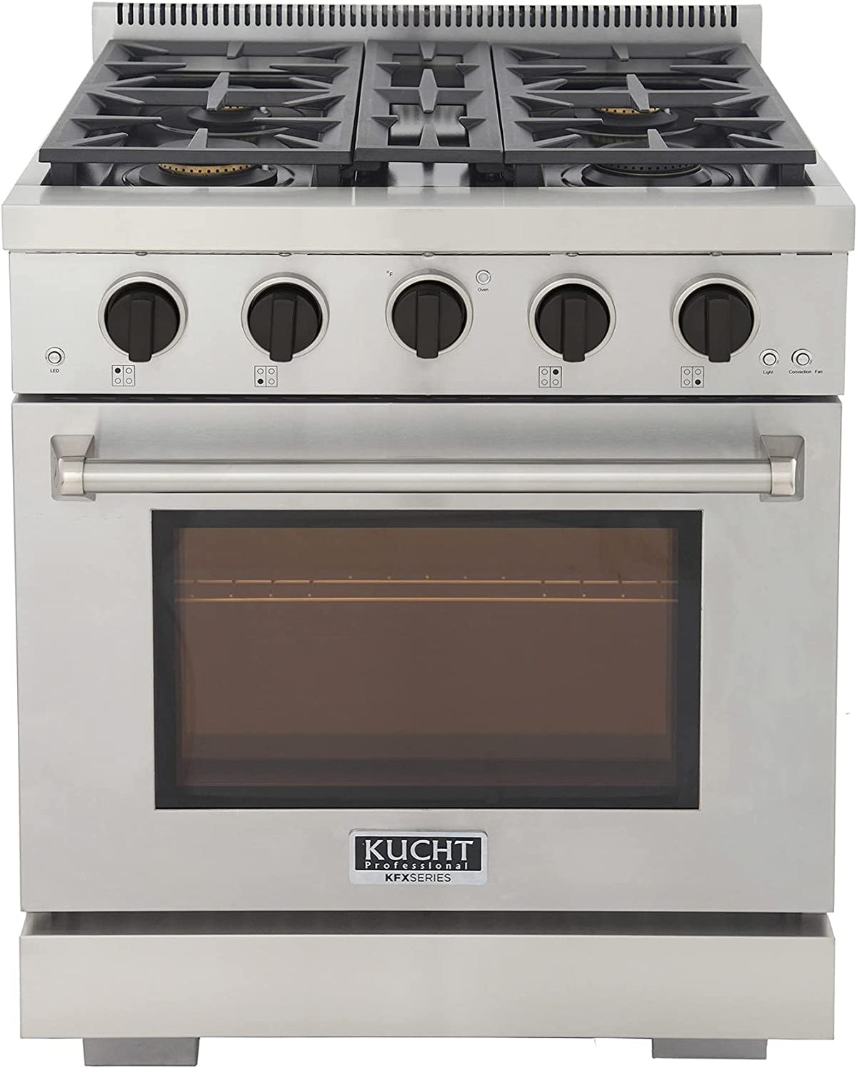 Kucht 30-Inch Gas Range in Stainless Steel with Black Knob (KFX300-K) - MyBBQDirect