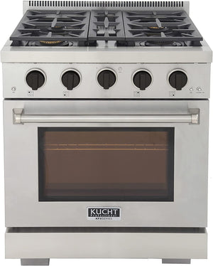 Kucht 30-Inch Gas Range in Stainless Steel with Black Knob (KFX300-K) - MyBBQDirect