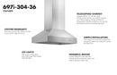 ZLINE Outdoor Approved Island Mount Range Hood in Stainless Steel (697i-304)