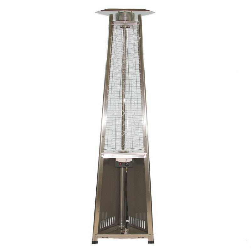 RADtec 93" Pyramid Flame Natural Gas Patio Heater - Stainless Steel Finish