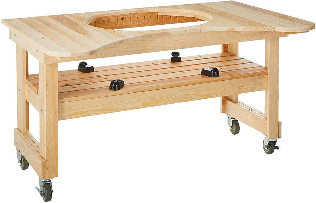 Primo Cypress Table for Oval X-Large Oval Ceramic Kamado Grill - PG00600