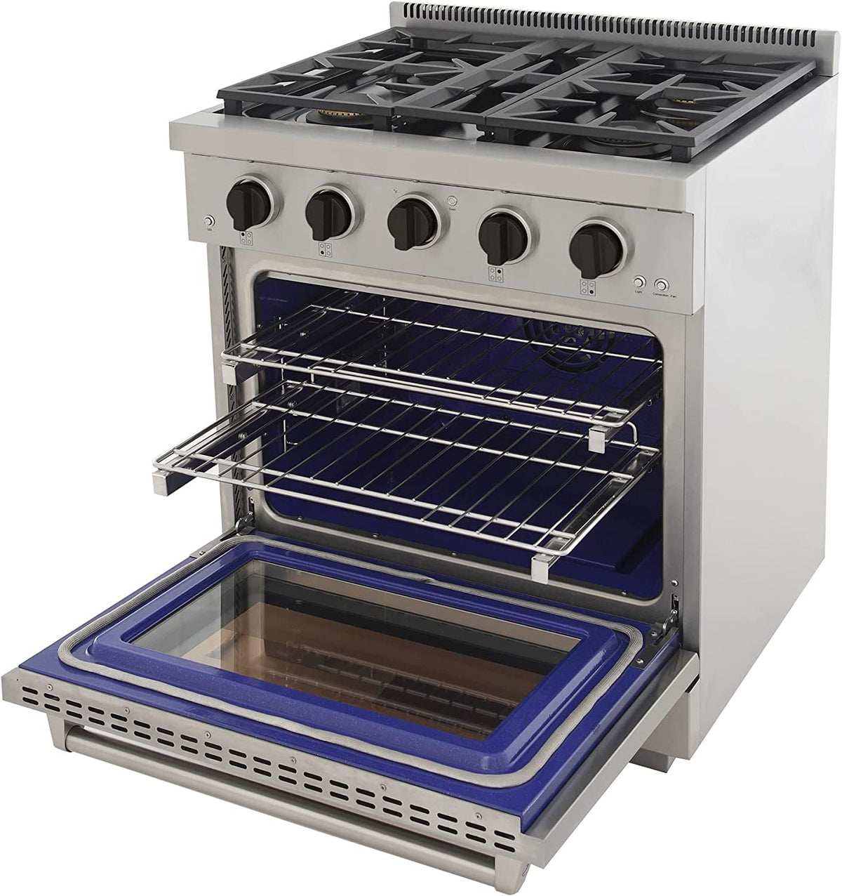 Kucht 30-Inch Gas Range in Stainless Steel with Black Knob (KFX300-K) - MyBBQDirect