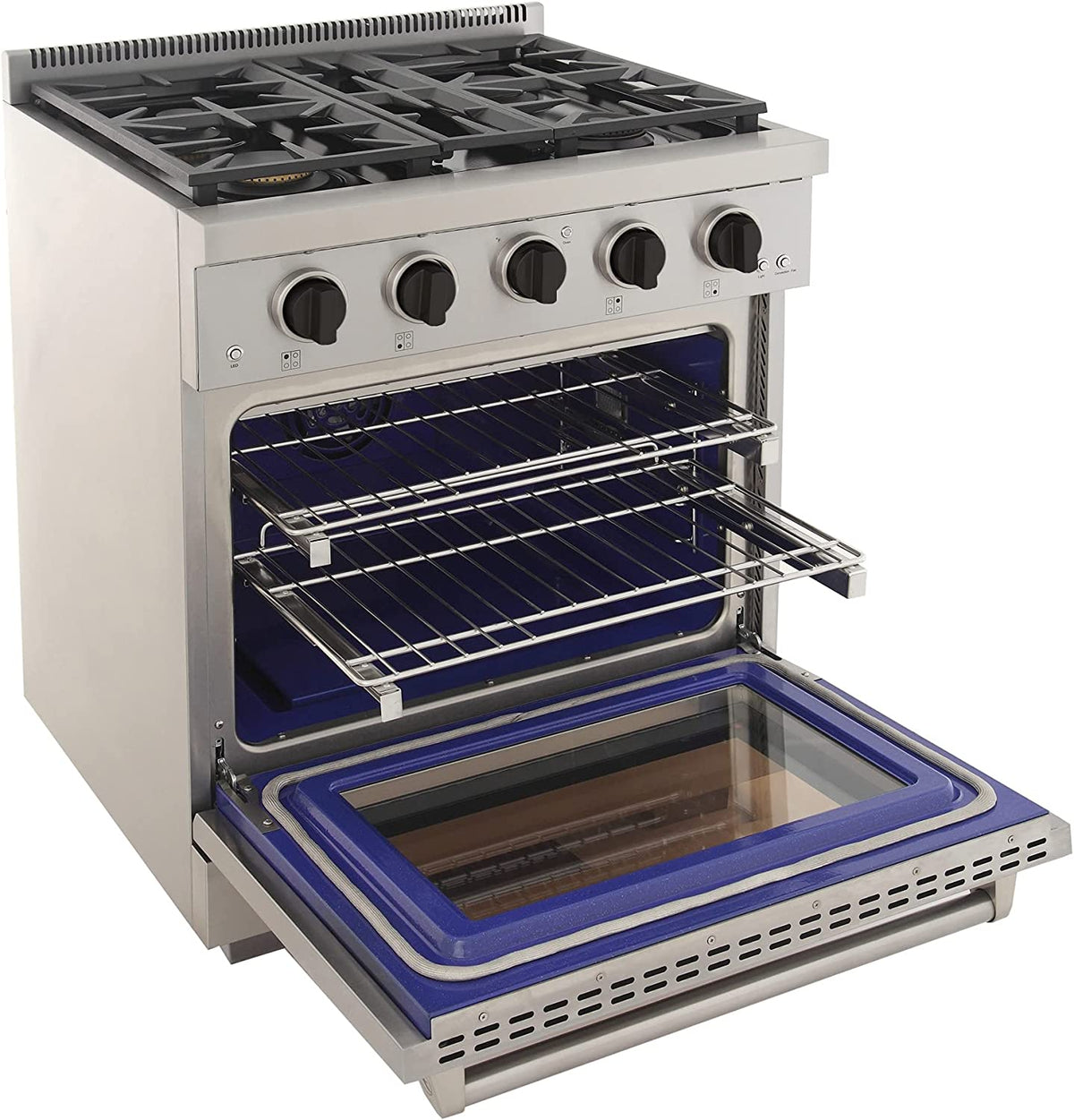 Kucht 30-Inch Gas Range in Stainless Steel with Black Knob (KFX300-K) - MyBBQDirect