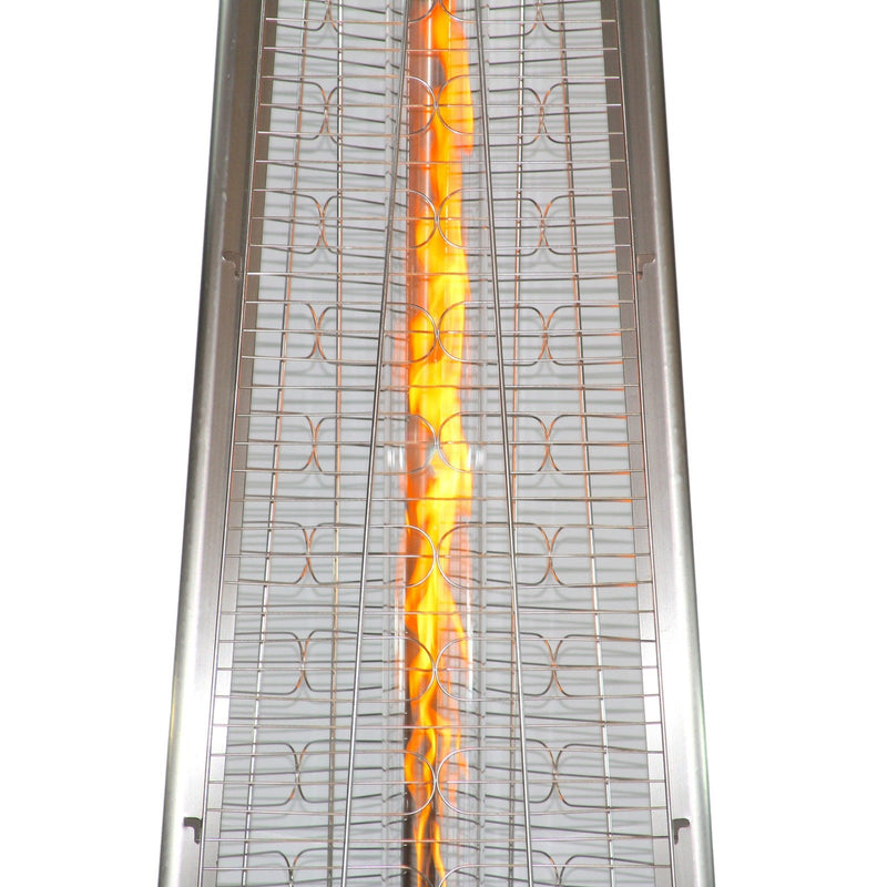 RADtec 93" Pyramid Flame Natural Gas Patio Heater - Stainless Steel Finish