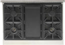 Kucht 36-Inch 6 Burner Gas Rangetop in Stainless Steel with Royal Blue Knob (KFX369T-B)