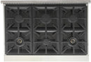 Kucht 36-Inch 6 Burner Gas Rangetop in Stainless Steel with Royal Blue Knob (KFX369T-B)