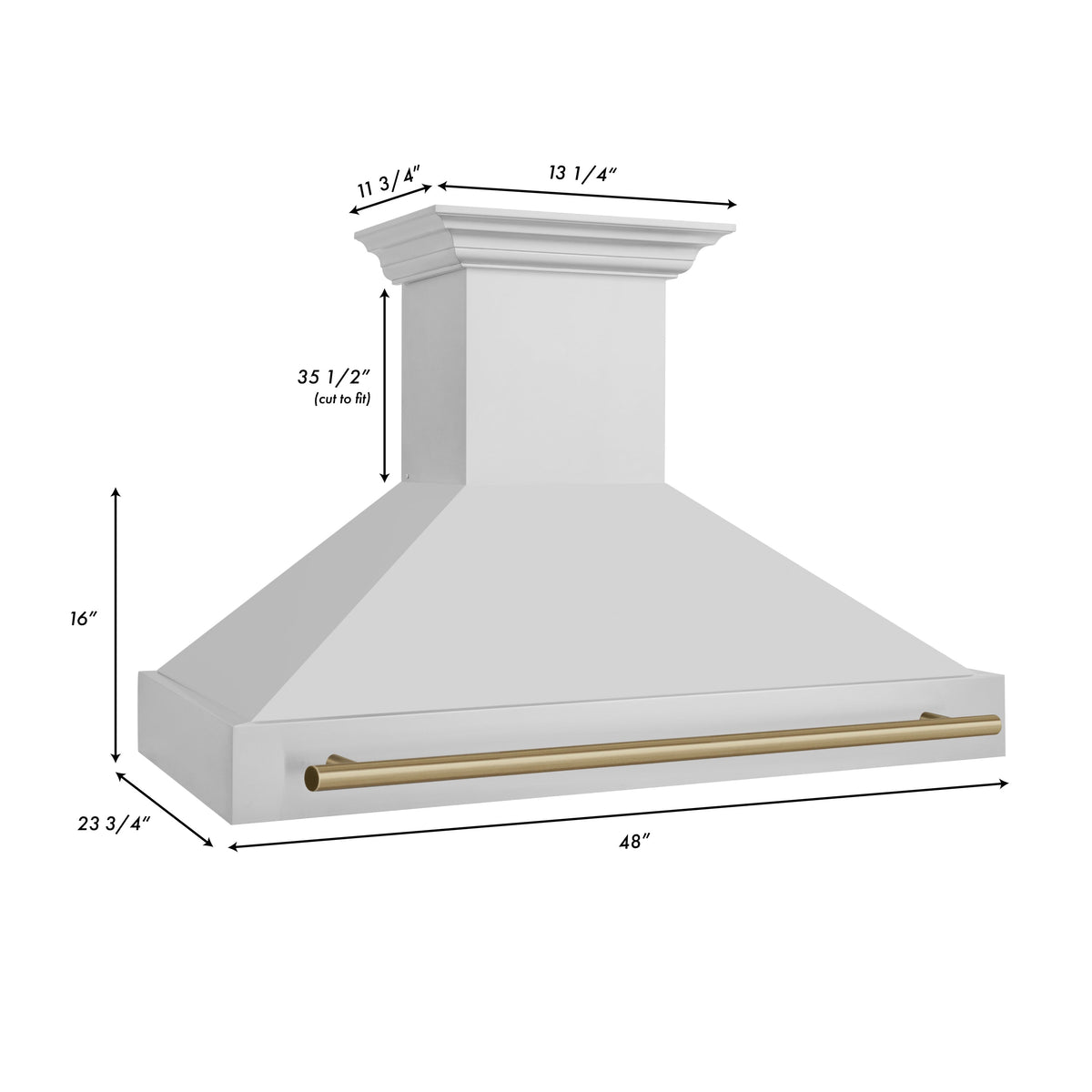 ZLINE 48 in. Autograph Edition Kitchen Package with Stainless Steel Dual Fuel Range and Range Hood with Champagne Bronze Accents (2AKP-RARH48-CB) - MyBBQDirect