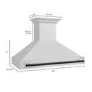 ZLINE 48 in. Autograph Edition Kitchen Package with Stainless Steel Dual Fuel Range and Range Hood with Matte Black Accents (2AKP-RARH48-MB) - MyBBQDirect