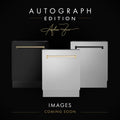 ZLINE 24 in. Autograph Edition Tallac Dishwasher Panel in White Matte with Accented Handle (DPVZ-WM-24) - MyBBQDirect