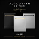 ZLINE 24 in. Autograph Edition Tallac Dishwasher Panel in White Matte with Accented Handle (DPVZ-WM-24) - MyBBQDirect
