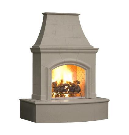 American Fyre Designs 65" Phoenix Vented Gas Fireplace with 16” Radiused Bullnose Hearth No Recess 017-01-N-WA-RBC