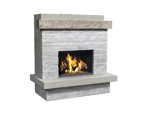 American Fyre Designs 68" Brooklyn Vent Free Gas Fireplace with Board Formed Texture 150-CG-N-FO-RBC