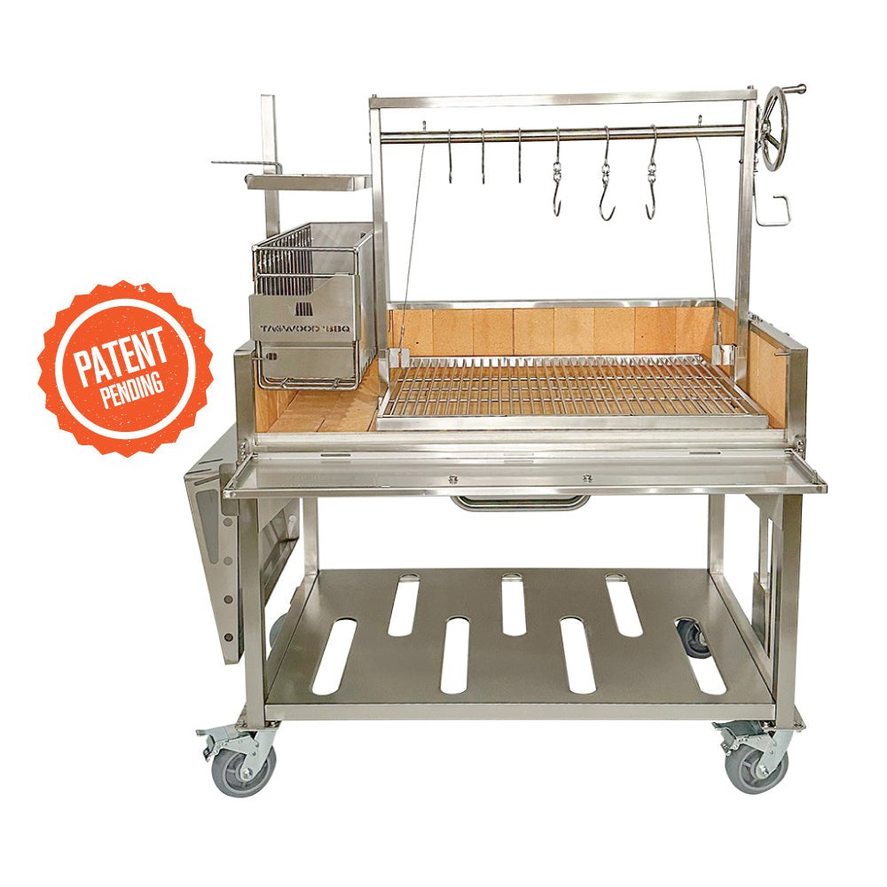Tagwood BBQ XL Argentine Wood Fire & Charcoal Grill | BBQ23SS -OPEN FIRE COOKING-