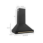 ZLINE 36 in. Autograph Edition Black Stainless Steel Range Hood with Handle (BS655Z-36) - MyBBQDirect